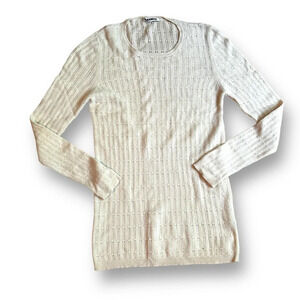 Jil Sander Round neck cream/tan sweater Size 40/Large Excellent Condition Soft
